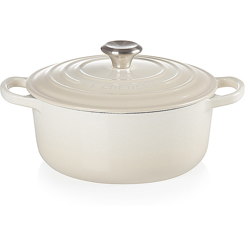 Le Creuset Bräter Signature rund 20 cm Meringue