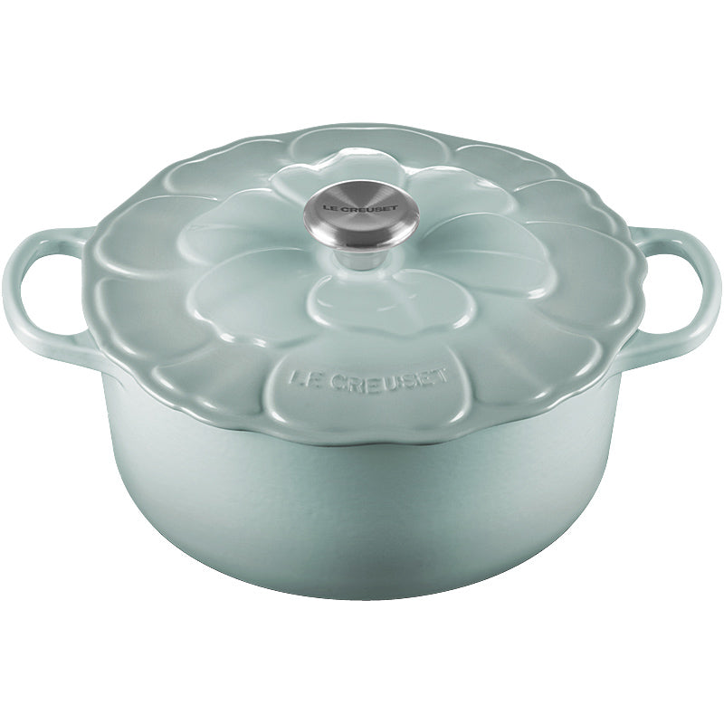 Le Creuset Bräter Signature Blume 26 cm Sea Salt