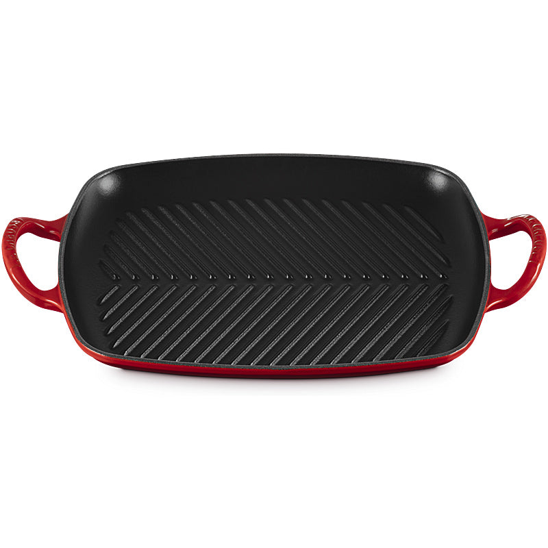 Le Creuset Rechteckige Grillplatte Signature 30 cm Kirschrot