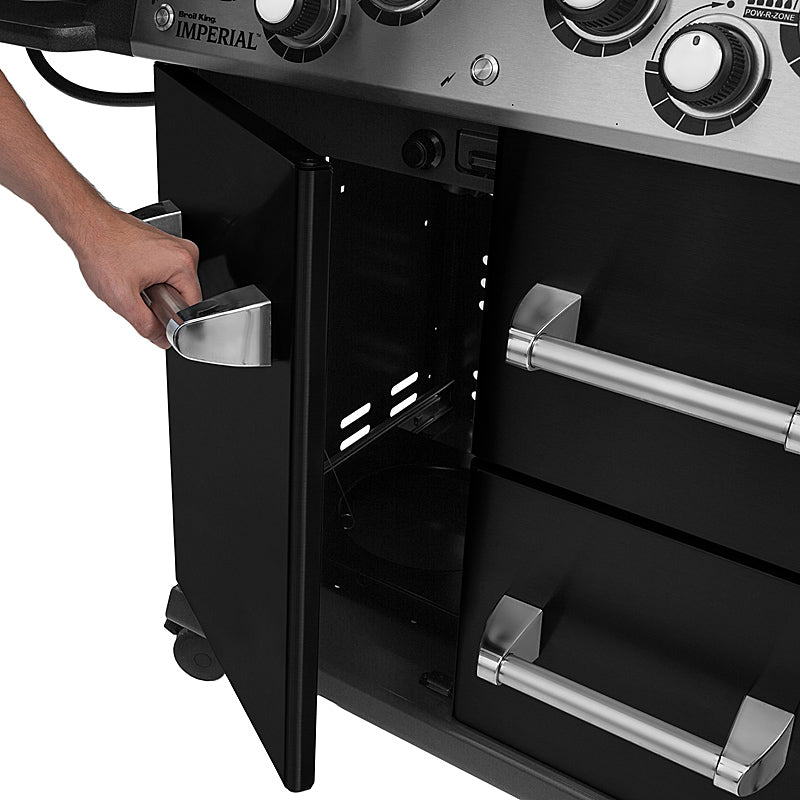 Broil King Imperial 690 IR Black gas grill with infrared side burner