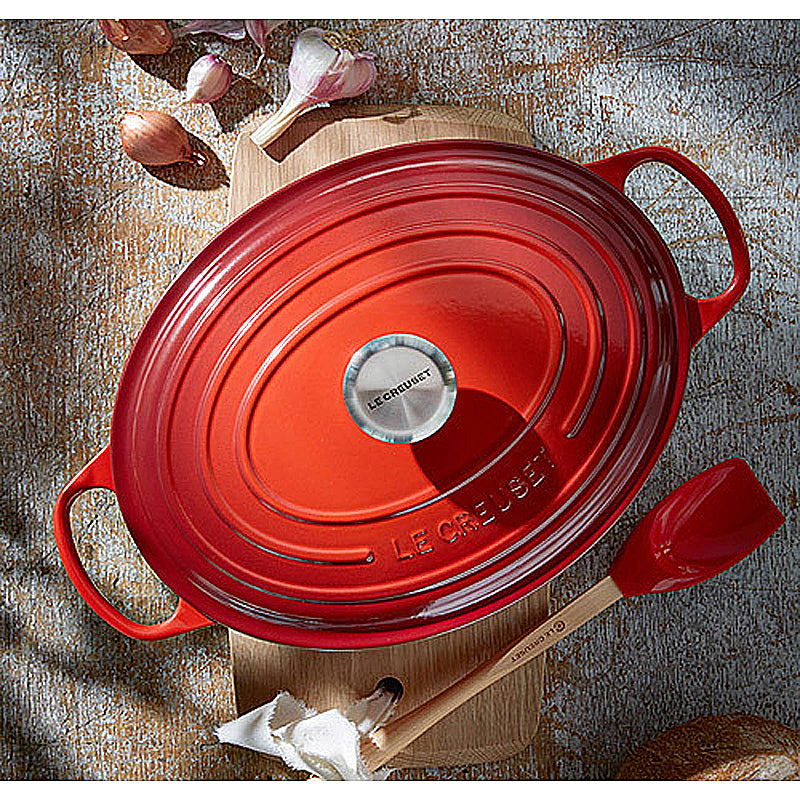 Le Creuset Gourmet-Bräter Signature oval 27 cm Kirschrot