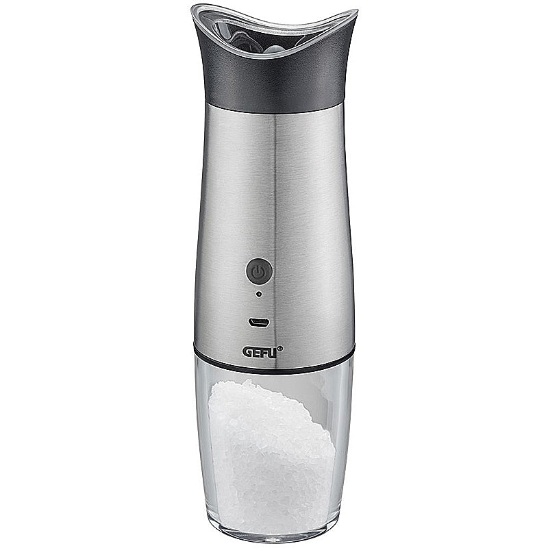 GEFU Salz- oder Pfeffermühle VELO, elektrisch mit Kippsensor USB