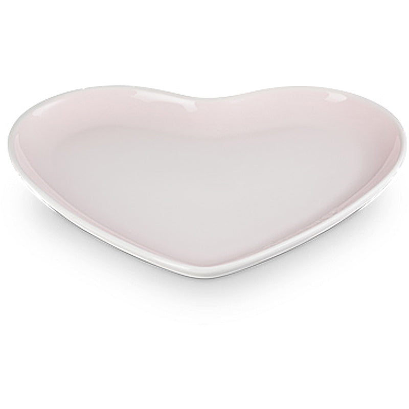 Le Creuset Teller Herzform 23 cm Shell Pink