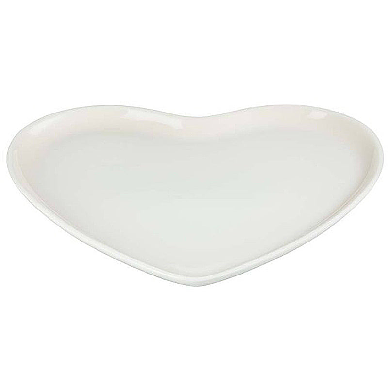 Le Creuset Servierplatte in Herzform 32 cm Meringue