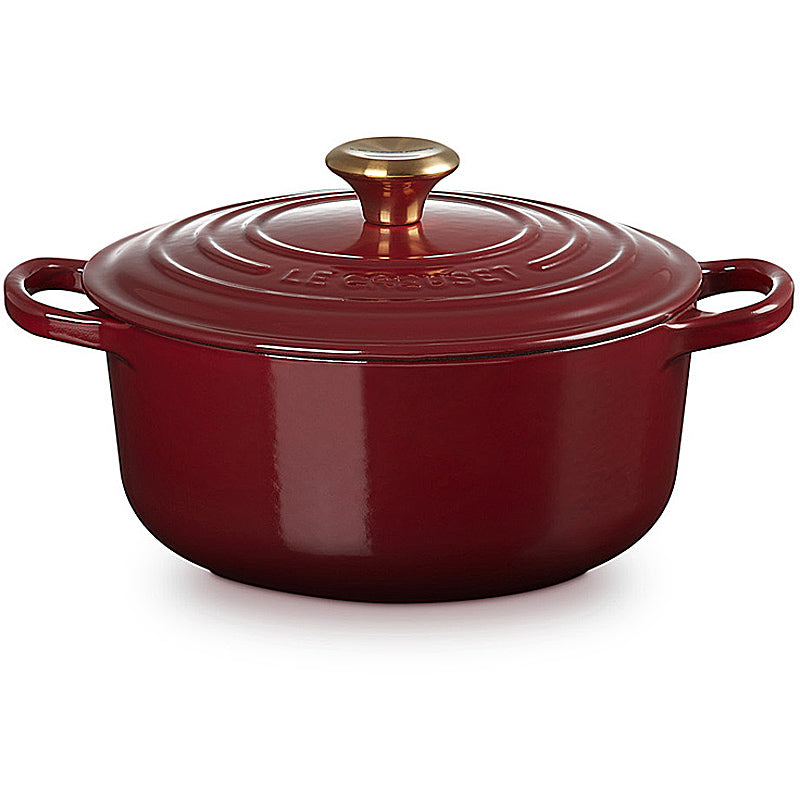 Le Creuset Bräter Signature rund 24 cm Garnet