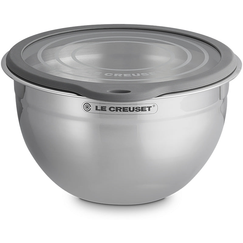 Le Creuset Edelstahlschüssel ml Glasdeckel 19 cm