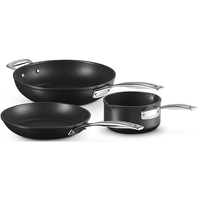 Le Creuset aluminum pan set 24/26 cm & milk pan 16 cm