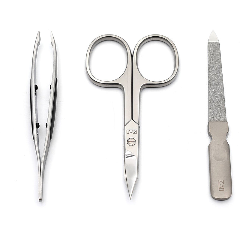 Kai Beauty Care Nagelset Pinzette Nagelschere Nagelpfeile mit Leder Etui