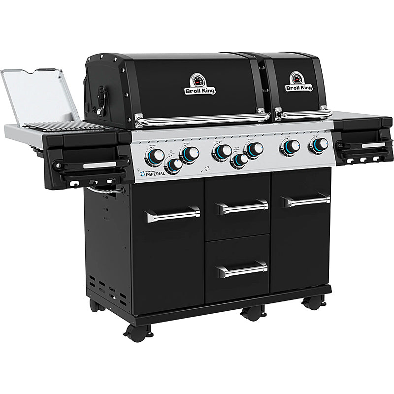Broil King Imperial 690 IR Black gas grill with infrared side burner