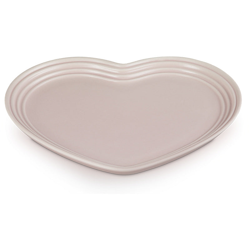 Le Creuset Teller Herzform 23 cm Chiffon Pink