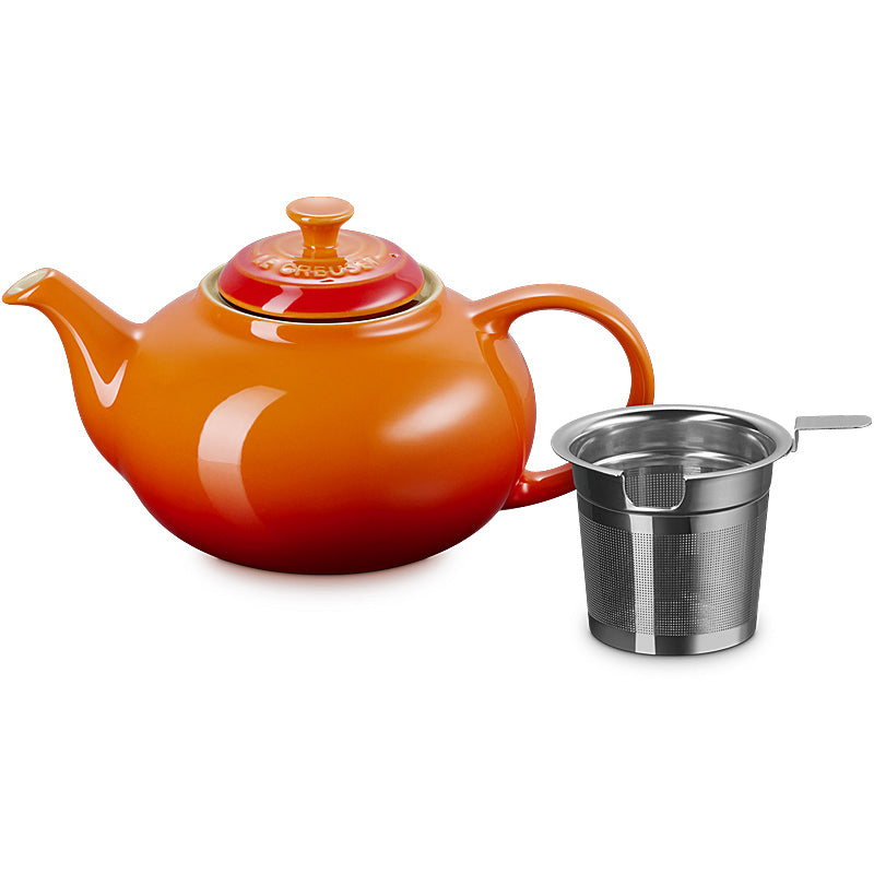 Le Creuset Teekanne mit Sieb 1,3 l Ofenrot