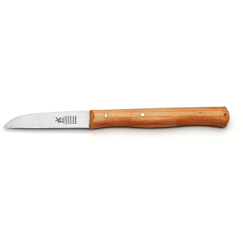 Windmühlenmesser Gemüsemesser "Klassiker", klein, rostfrei, feingepließtet, Griff Rotbuche in Klapp-Blister