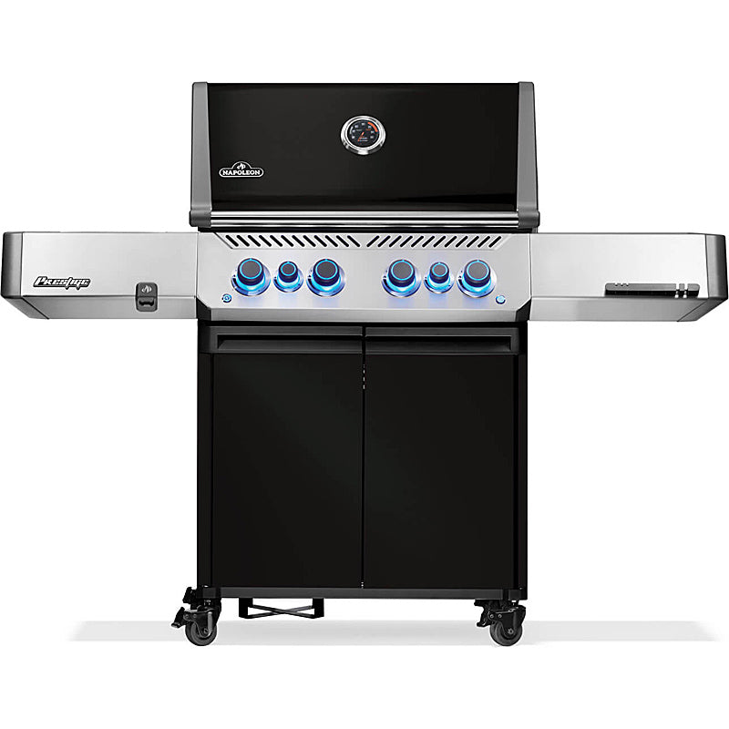 Napoleon Prestige 500 Gasgrill mit Sizzle Zone und Heckbrenner, Schwarz