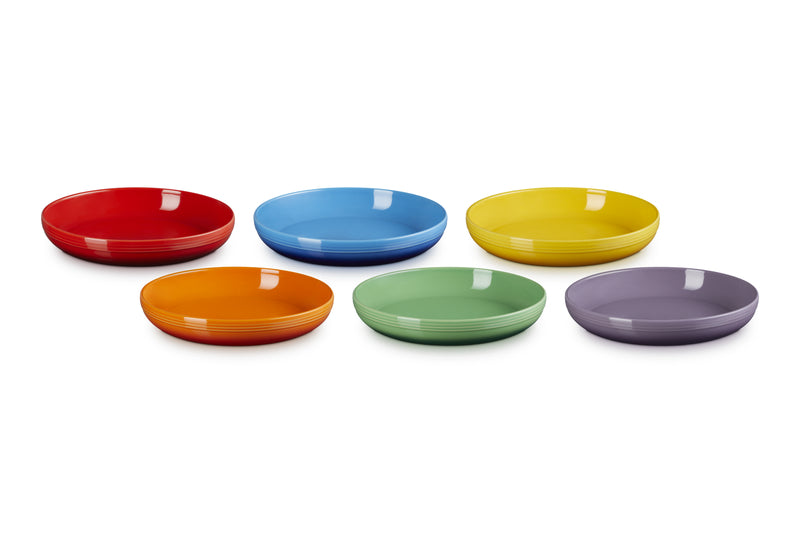 Le Creuset Suppenteller Coupe 22cm 6er Set Regenbogen