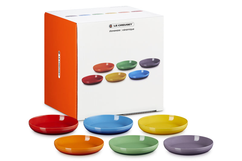 Le Creuset Suppenteller Coupe 22cm 6er Set Regenbogen