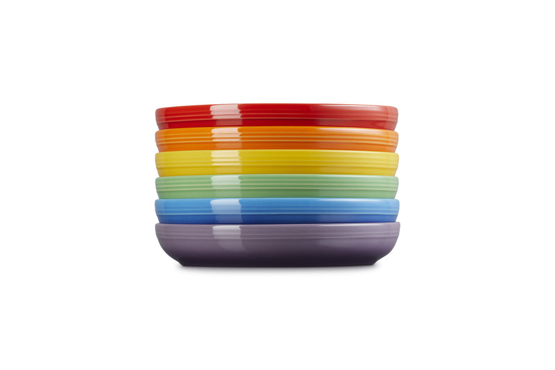 Le Creuset Suppenteller Coupe 22cm 6er Set Regenbogen