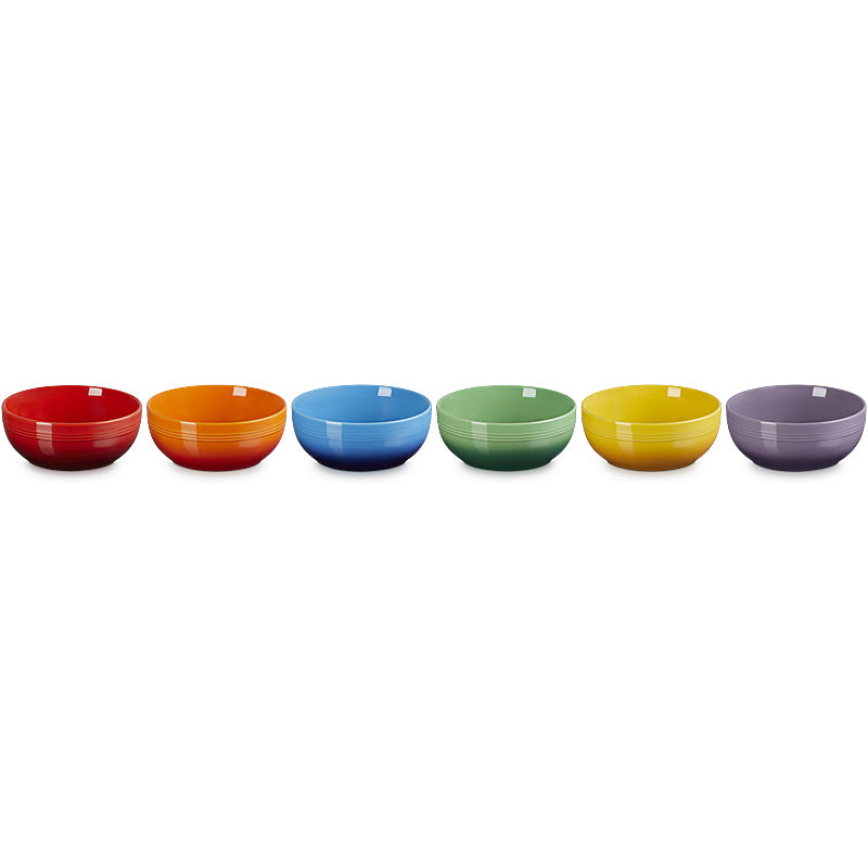 Le Creuset Müslischüssel Coupe 770 ml 6er Set Regenbogen