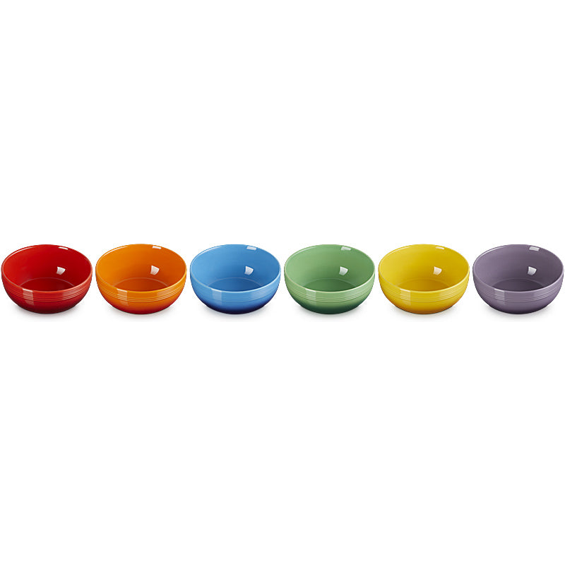 Le Creuset Müslischüssel Coupe 770 ml 6er Set Regenbogen