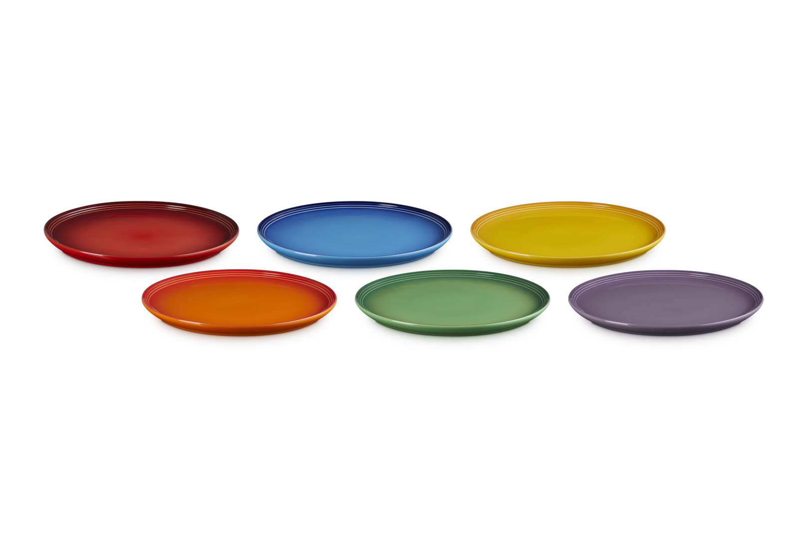 Le Creuset Speiseteller Coupe 27cm 6er Set Regenbogen
