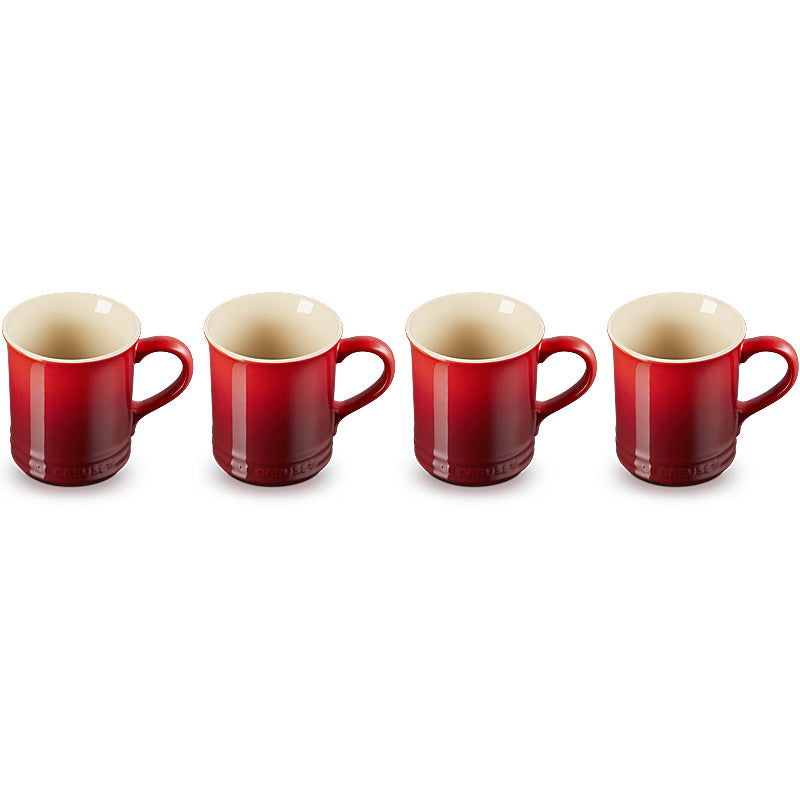 Le Creuset Becher Seattle 400 ml 4er Set Kirschrot