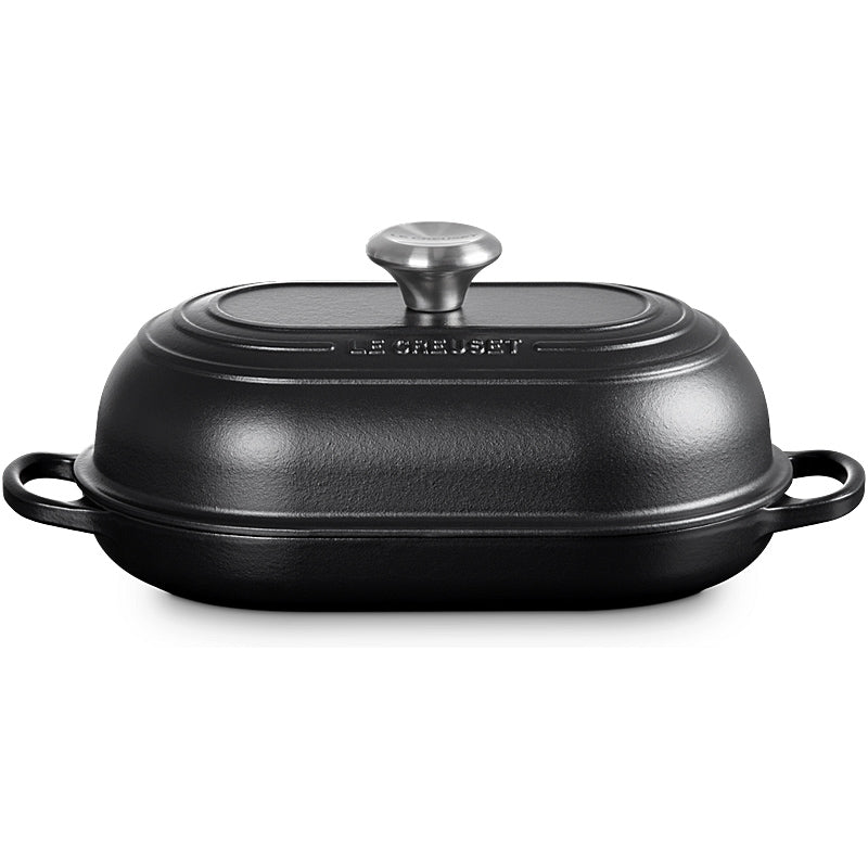 Le Creuset Brot Bräter Signature oval 29 cm Schwarz Matt