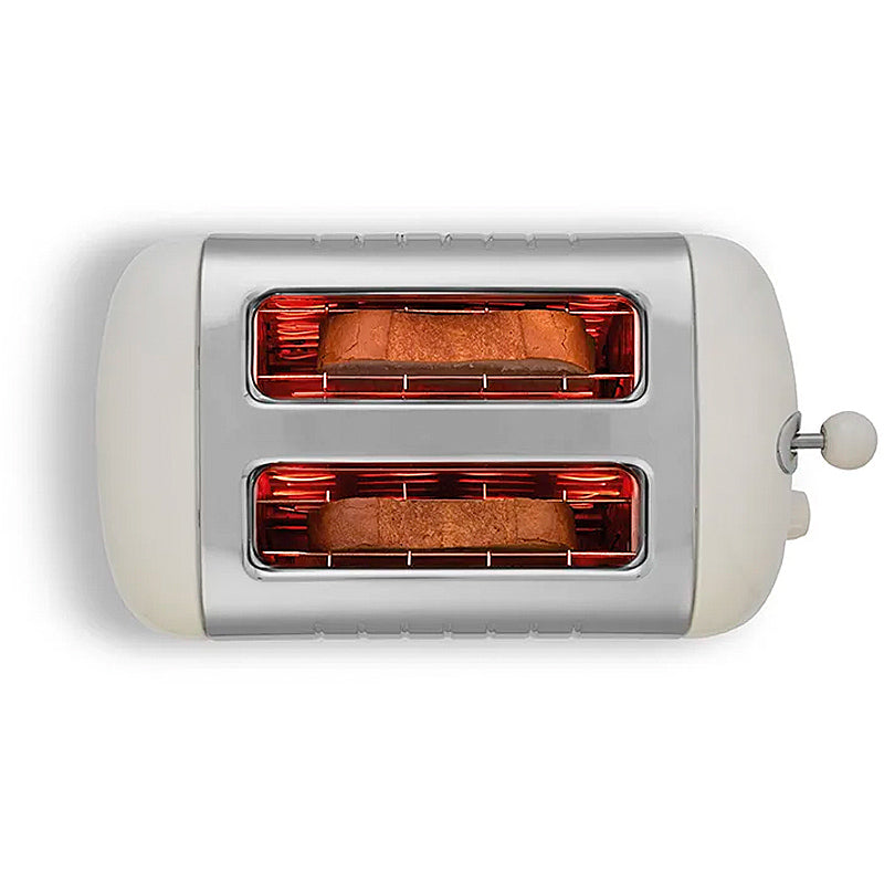 Dualit Lite Gloss Toaster 2-Schlitz Canvas White