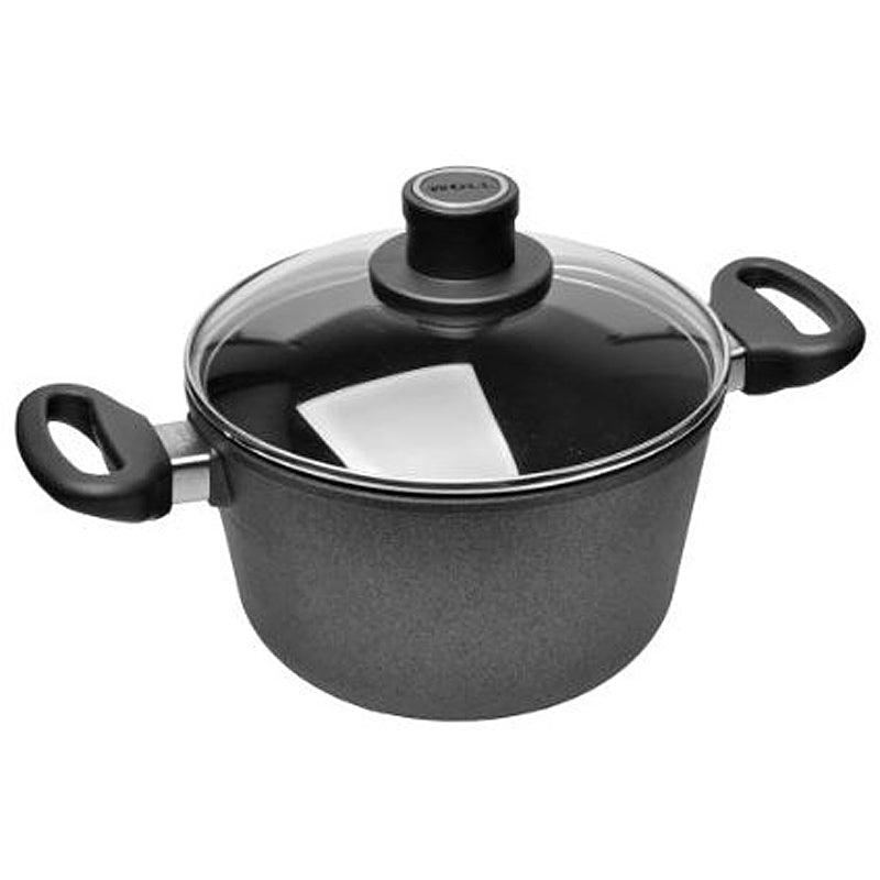 WOLL NOWO INDUKTION LINE-Gusstopf, 24 cm Ø; 12 cm hoch; 4,5 Liter; mit 2 Seitengriffen; inkl. Sicherheitsglasdeckel 124ILL