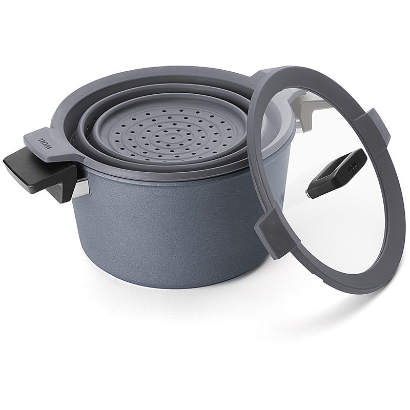 WOLL Concept Plus Gusstopf Induktion inkl. Deckel u. Siebeinsatz in Box, 24 cm Ø, 13,5 cm hoch, 5,0 l 124-1CPI