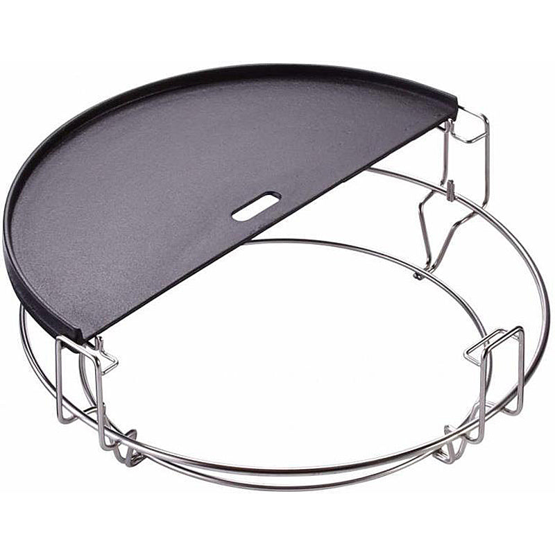 Kamado Joe Zweiseitig verwendbare Gusseisener Grillplatte (halbrund) - Big Joe