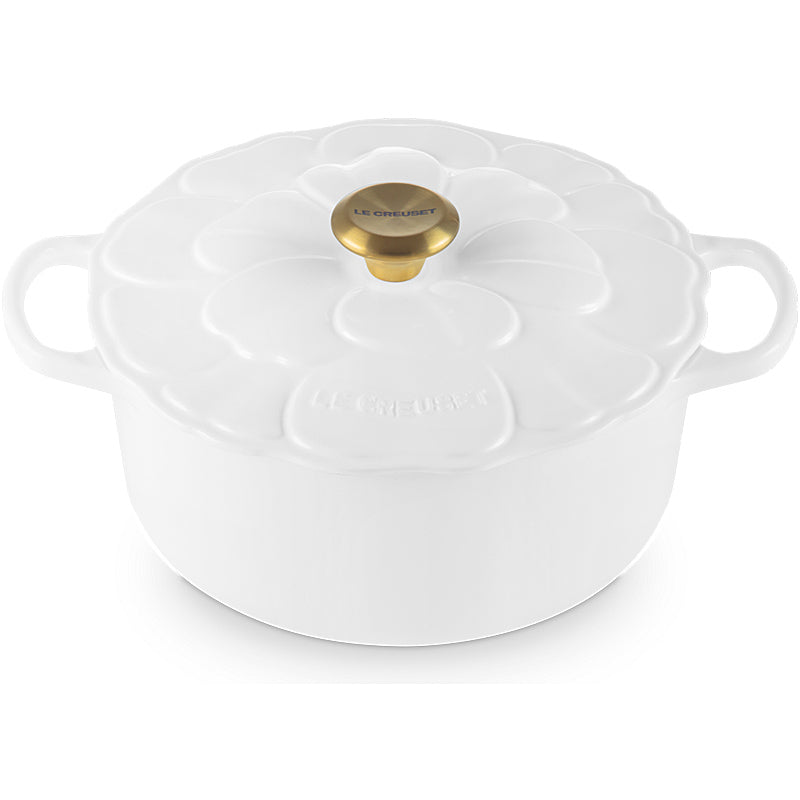 Le Creuset Bräter Signature Blume 26 cm White