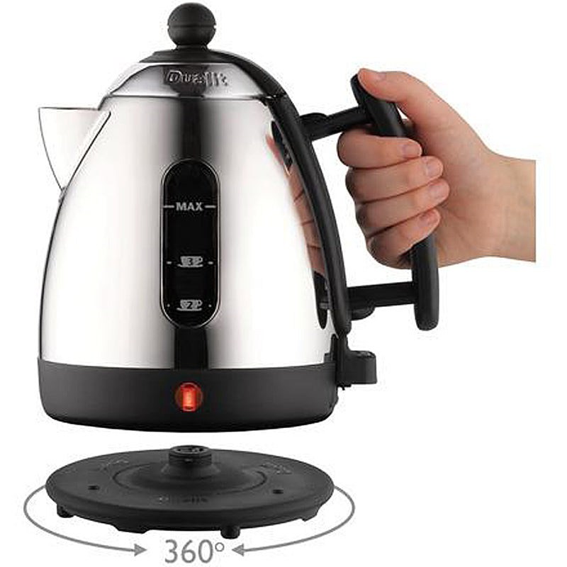 Dualit Lite Wasserkocher Edelstahl/Schwarz 1,0 Liter