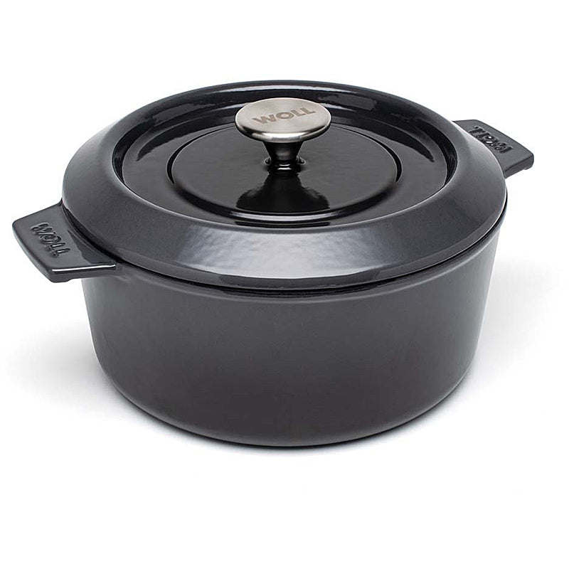 Woll Kasserolle 24cm Gusseisen mit Silikongriffschutz 4,2l 124CI-030 Carbon Grey