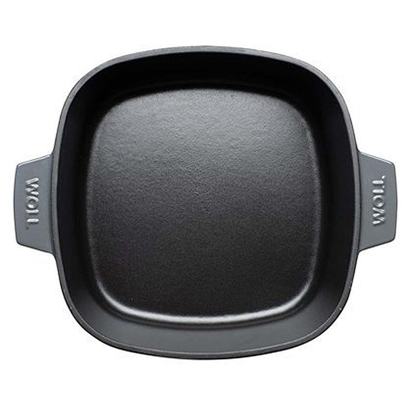 Woll Gusskasserolle, viereckig, mit Deckel und Silikongriffen - 24x24 cm 1024CI-030 Carbon Grey