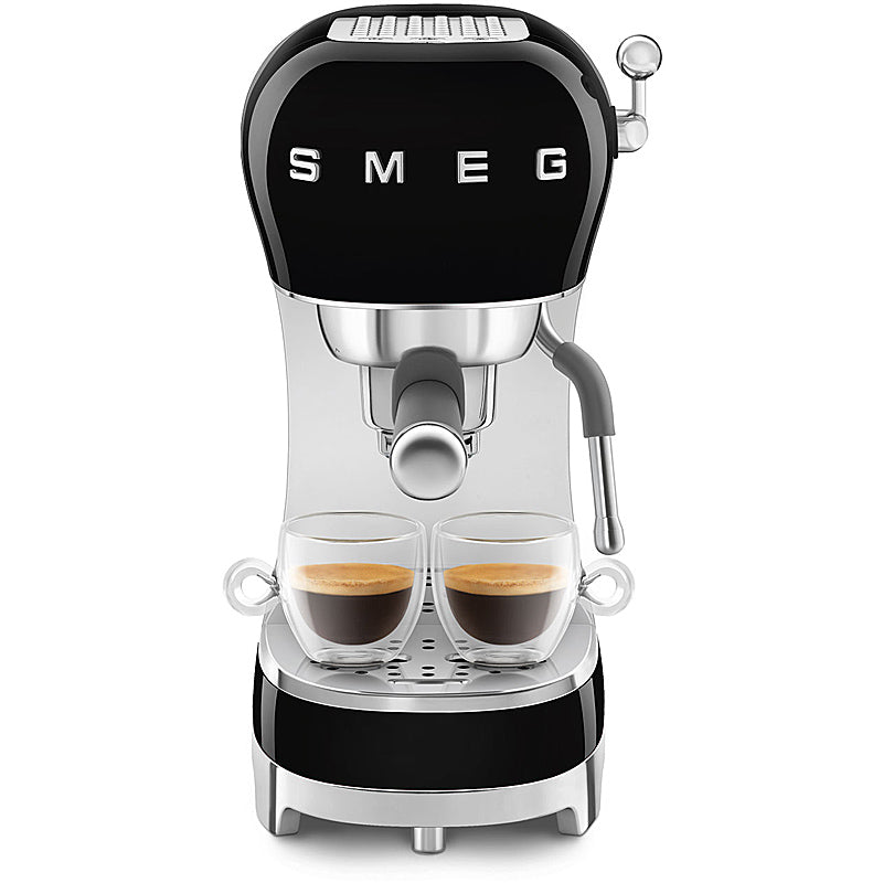 SMEG ECF02BLEU 50's Style Espresso-Kaffeemaschine Schwarz