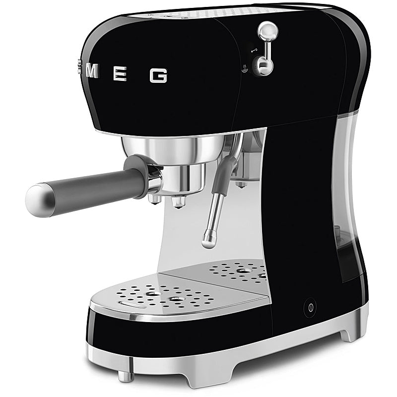 SMEG ECF02BLEU 50's Style Espresso-Kaffeemaschine Schwarz