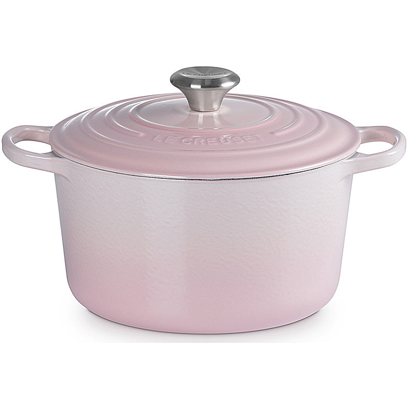 Le Creuset Hoher Bräter Signature rund 24 cm Shell Pink