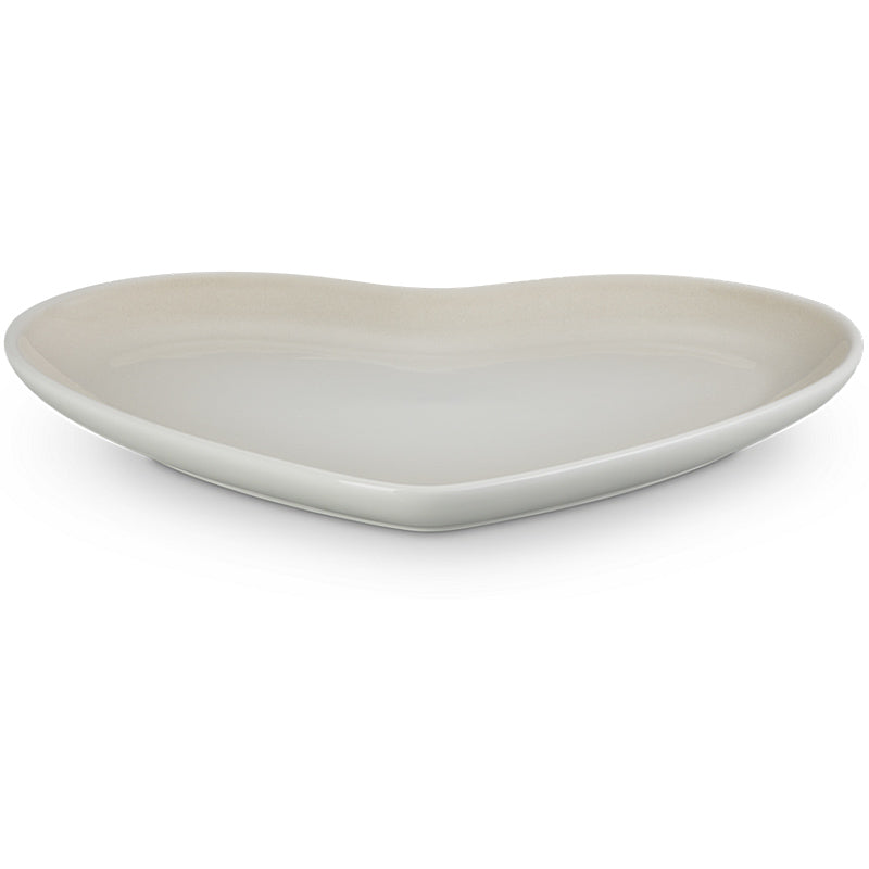 Le Creuset Teller Herzform 23 cm Meringue
