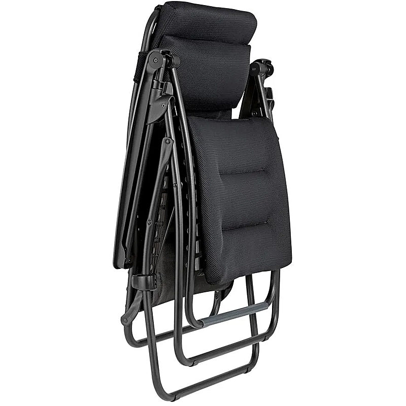 Lafuma RSX Clip Relaxation Chair Air Comfort Zero Gravity Color: ACIER TUBE NOIR LFM2058-6135