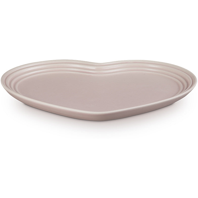 Le Creuset Teller Herzform 23 cm Chiffon Pink