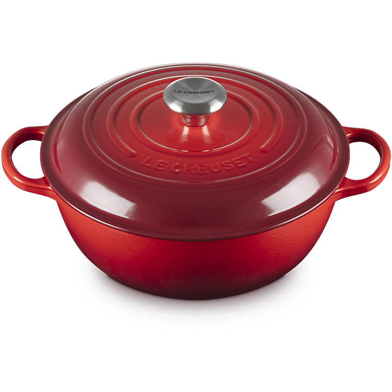 Le Creuset Stew Pot rund Signature 26 cm Kirschrot