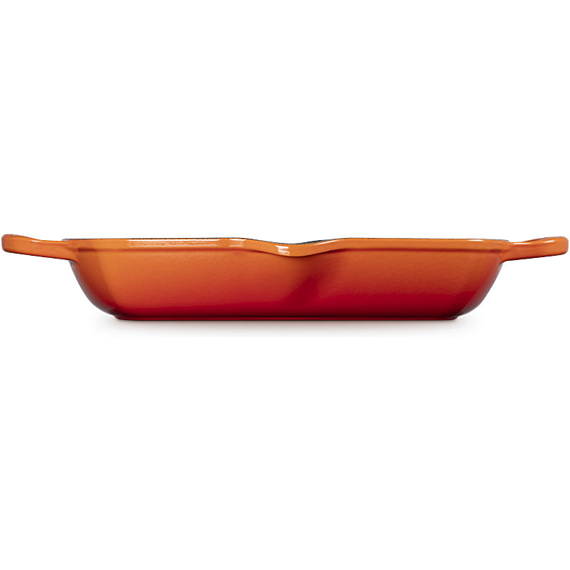 Le Creuset Quadratische Grillpfanne mit 2 Griffen Signature 30 cm Ofenrot