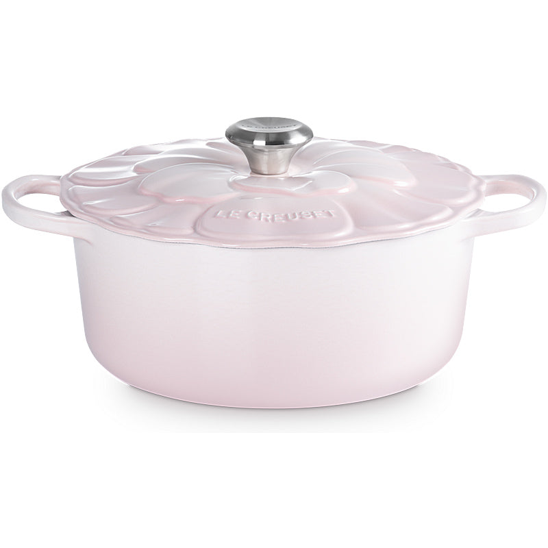 Le Creuset Bräter Signature Blume 26 cm Shell Pink