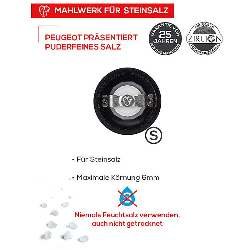 Peugeot LINE Salzmühle elektrisch u'Select Z Aluminium 15 cm