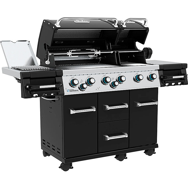 Broil King Imperial 690 IR Black gas grill with infrared side burner