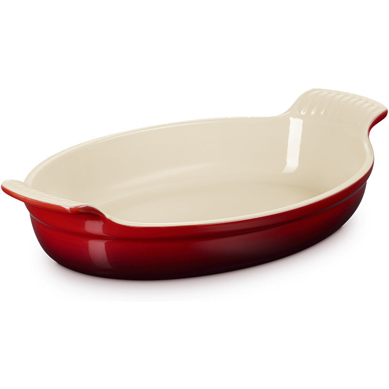 Le Creuset Auflaufform Tradition oval 28 cm Kirschrot