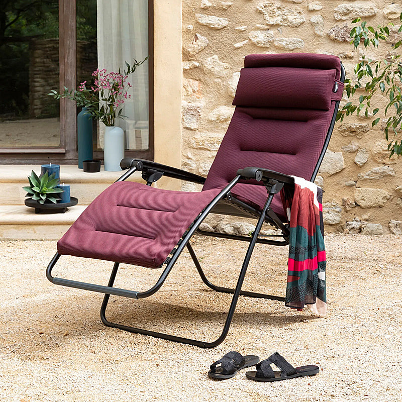 Lafuma RSX Clip relaxation chair Air Comfort Zero Gravity Color: BORDEAUX TUBE NOIR LFM2058-3186