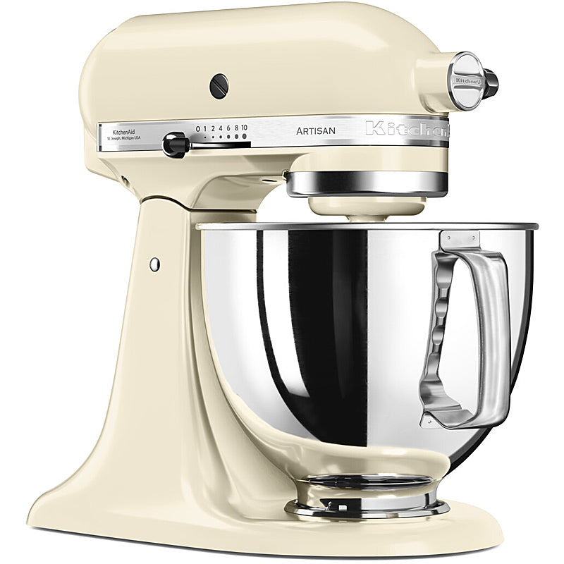 KitchenAid 5KSM125EAC Artisan Küchenmaschine Creme – 4,8L Edelstahlschüssel, leistungsstark