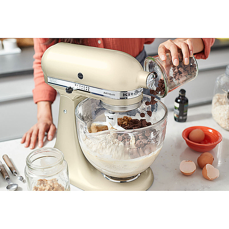 KitchenAid Artisan 5KSM175PSEAC Küchenmaschine 4,8L in Creme mit Zubehör