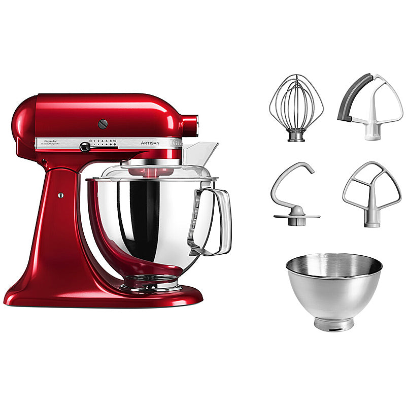 KitchenAid Artisan 5KSM175PSECA Küchenmaschine 4,8L in Liebesapfelrot mit Zubehör