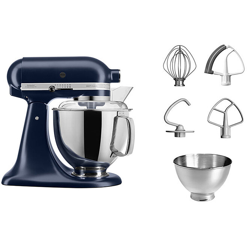 KitchenAid Artisan 5KSM175PSEIB Küchenmaschine 4,8L in Ink Blau mit Zubehör